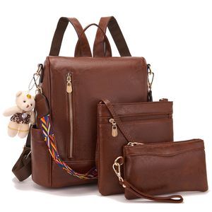 Women Backpack Purse PU Leather Anti-theft Fashion Shoulder Bag Travel🐶